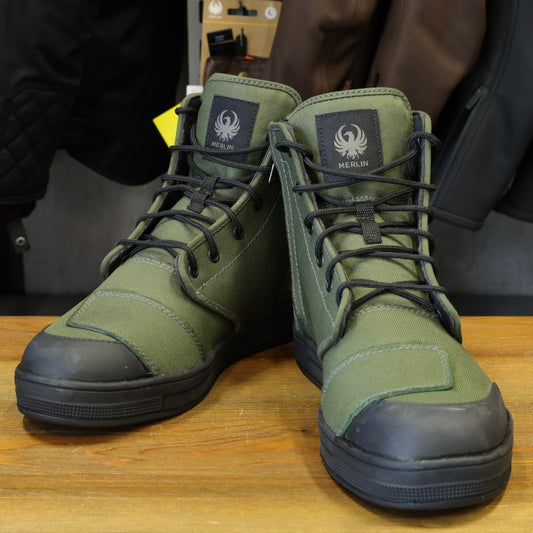MERLIN マーリン ライディングシューズ "Knots Canvas D3O Boot" 【オリーブ】