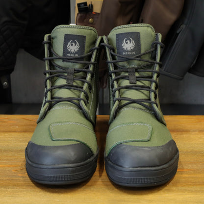 MERLIN マーリン ライディングシューズ "Knots Canvas D3O Boot" 【オリーブ】