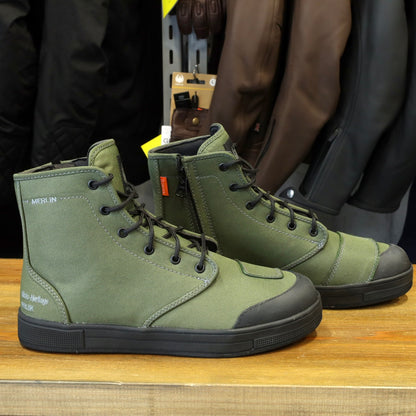 MERLIN マーリン ライディングシューズ "Knots Canvas D3O Boot" 【オリーブ】