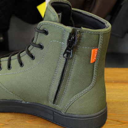 MERLIN マーリン ライディングシューズ "Knots Canvas D3O Boot" 【オリーブ】