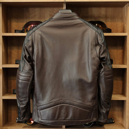 レザージャケット "Chase II D3O Perforated Jacket"【ブラウン/ブラック】