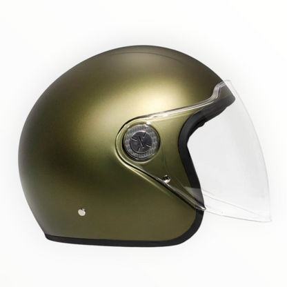 DMD ジェットヘルメット【P1 シリーズ】　”OLIVE GOLD”  装飾品