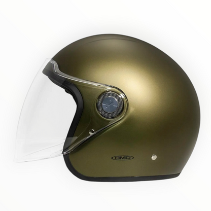 DMD ジェットヘルメット【P1 シリーズ】　”OLIVE GOLD”  装飾品