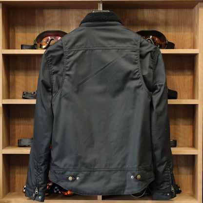 ワックスコットン フライトジャケット 【ブラック】　"Millington D3O Borg Jacket"