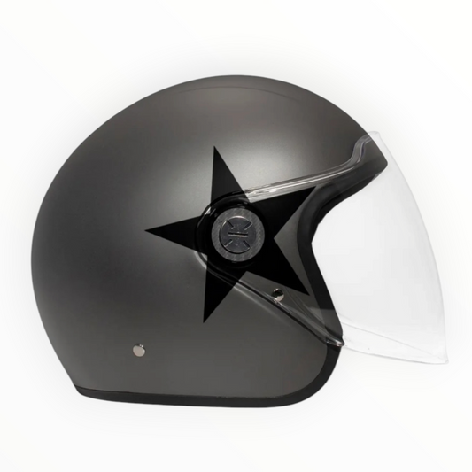 DMD ジェットヘルメット【P1 シリーズ】　”STAR GREY”  装飾品