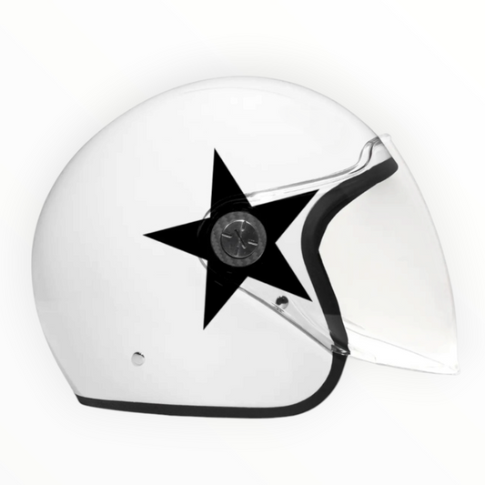 DMD ジェットヘルメット【P1 シリーズ】　”STAR WHITE”  装飾品