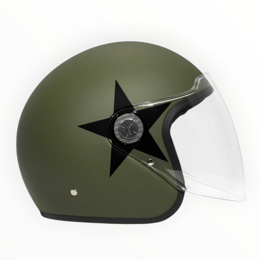 DMD ジェットヘルメット【P1 シリーズ】　”GREEN”  装飾品