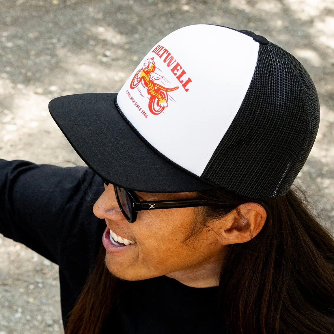 Biltwell ビルトウェル メッシュキャップ "Tiger Trucker Hat" 【ブラック/ホワイト】