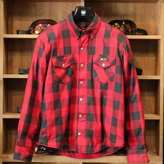 ライディングシャツジャケット  "Axe Protective Shirt"【レッド】