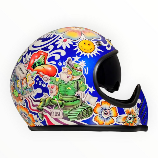 DMD フルフェイスヘルメット【SEVENTY SEVEN シリーズ】　”FLOWER POWER”  装飾品
