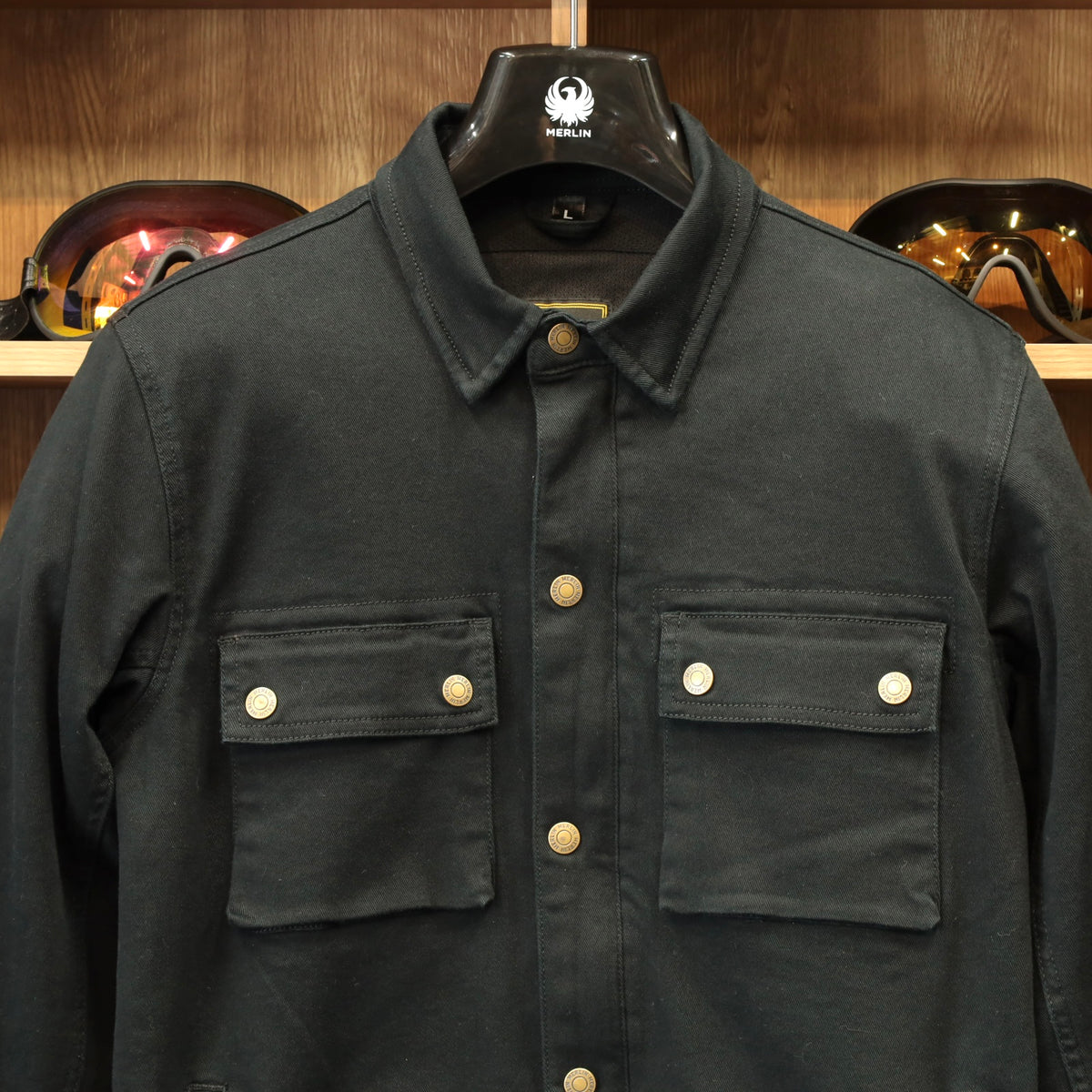 ストレッチシャツジャケット  ”Brody D3O Single Layer Riding Shirt”【ブラック】