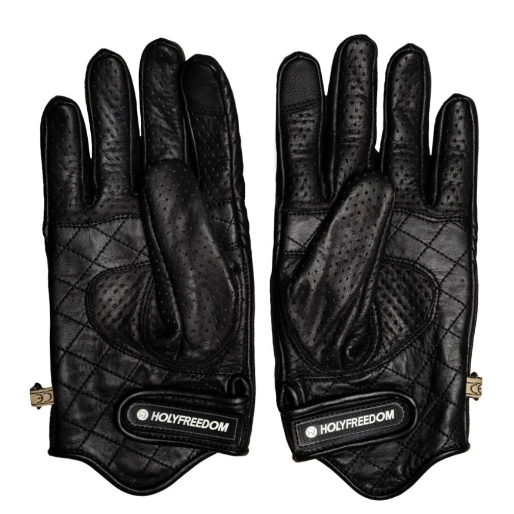 HOLYFREEDOM ホーリーフリーダム パンチングレザーグローブ "BULLIT YELLOW GLOVES 2026" 【イエロー/ブラック】