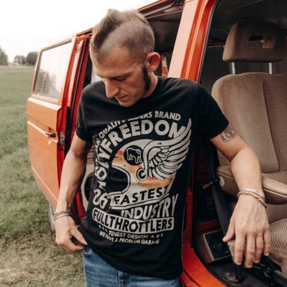 HOLYFREEDOM（ホーリーフリーダム）半袖Tシャツ "WING T-SHIRT" 【ブラック】