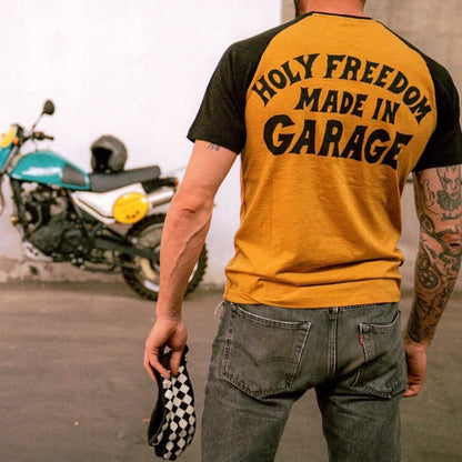 HOLYFREEDOM（ホーリーフリーダム）半袖Tシャツ "SHOELES JOE T-SHIRT" 【イエロー/ブラック】