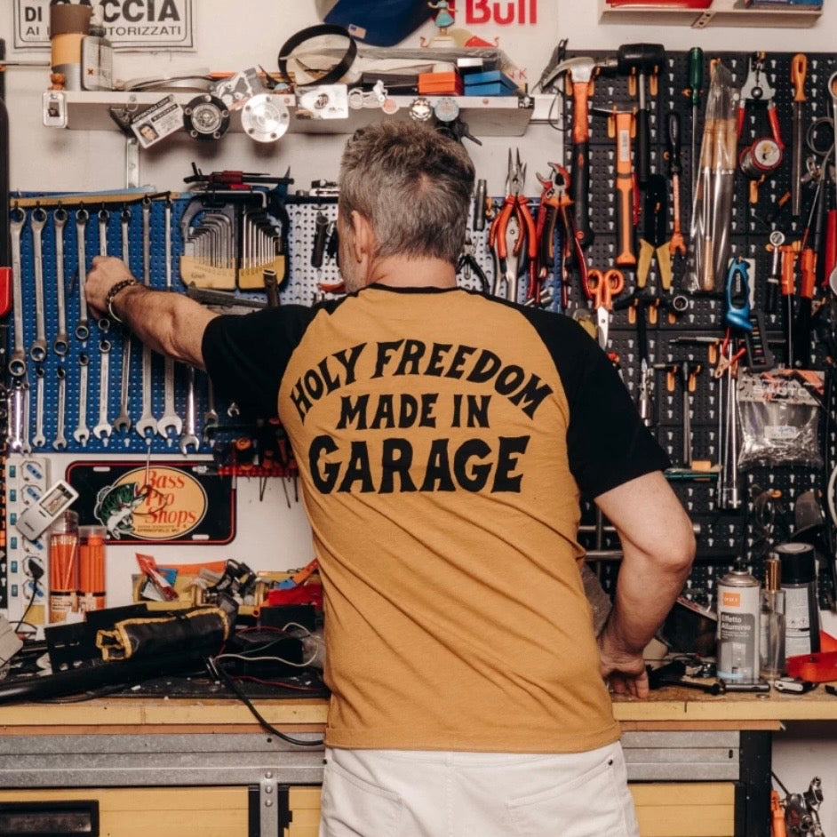 HOLYFREEDOM（ホーリーフリーダム）半袖Tシャツ "SHOELES JOE T-SHIRT" 【イエロー/ブラック】