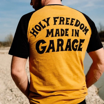 HOLYFREEDOM（ホーリーフリーダム）半袖Tシャツ "SHOELES JOE T-SHIRT" 【イエロー/ブラック】