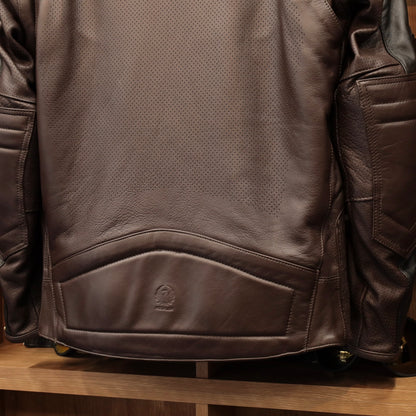 レザージャケット "Chase II D3O Perforated Jacket"【ブラウン/ブラック】