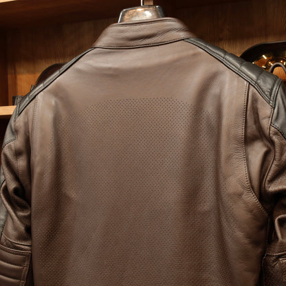 レザージャケット "Chase II D3O Perforated Jacket"【ブラウン/ブラック】