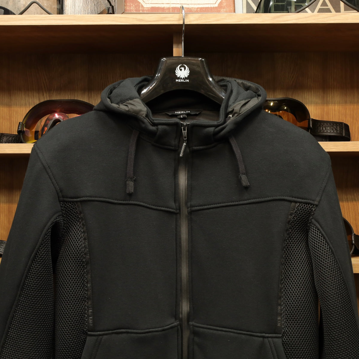 MERLIN マーリン ライディングメッシュパーカー ”Brecken D3O Air Mesh Hoody” 【ブラック】