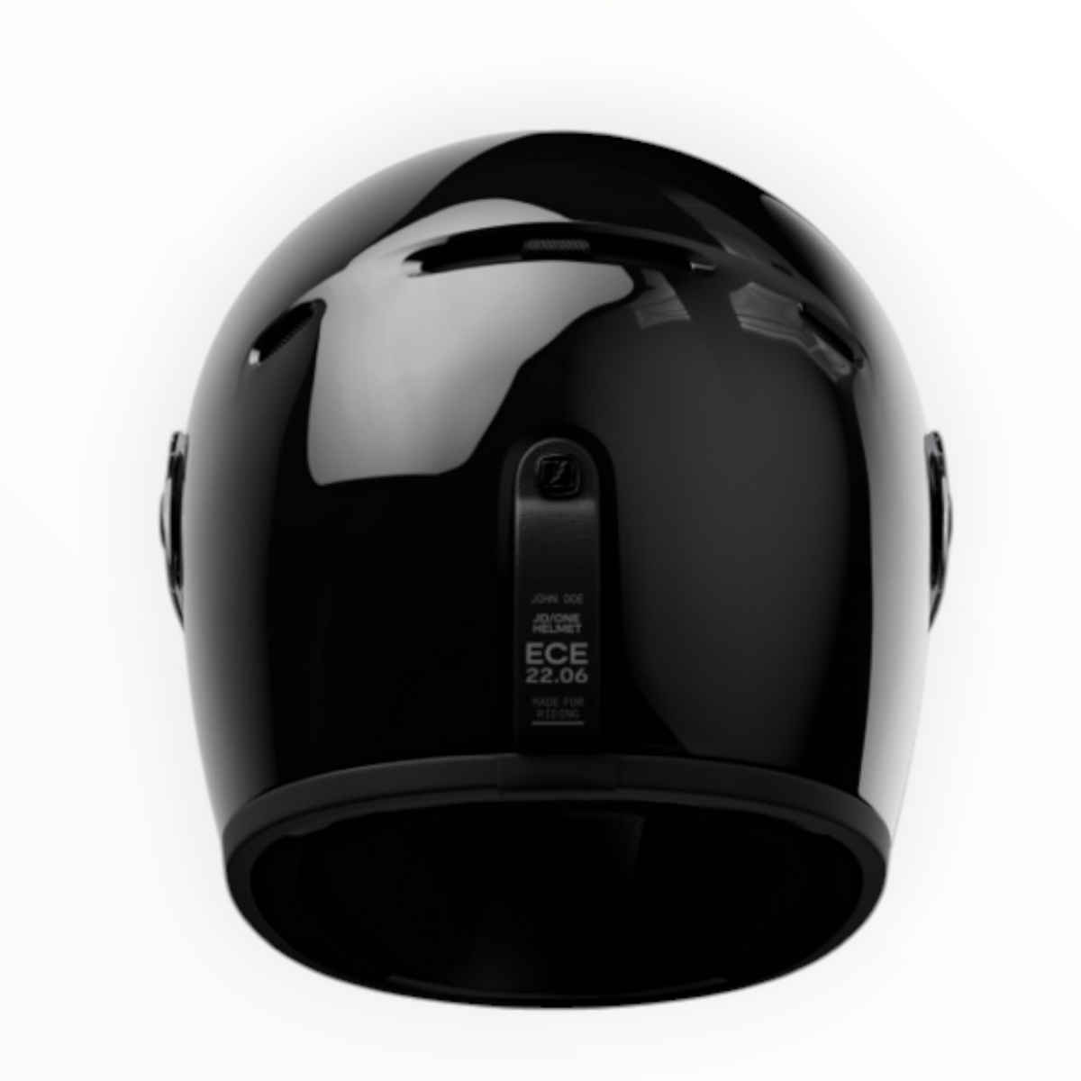 John Doe フルフェイスヘルメット 【JD/ONE HELMETS】"GLOSSY BLACK" 装飾品