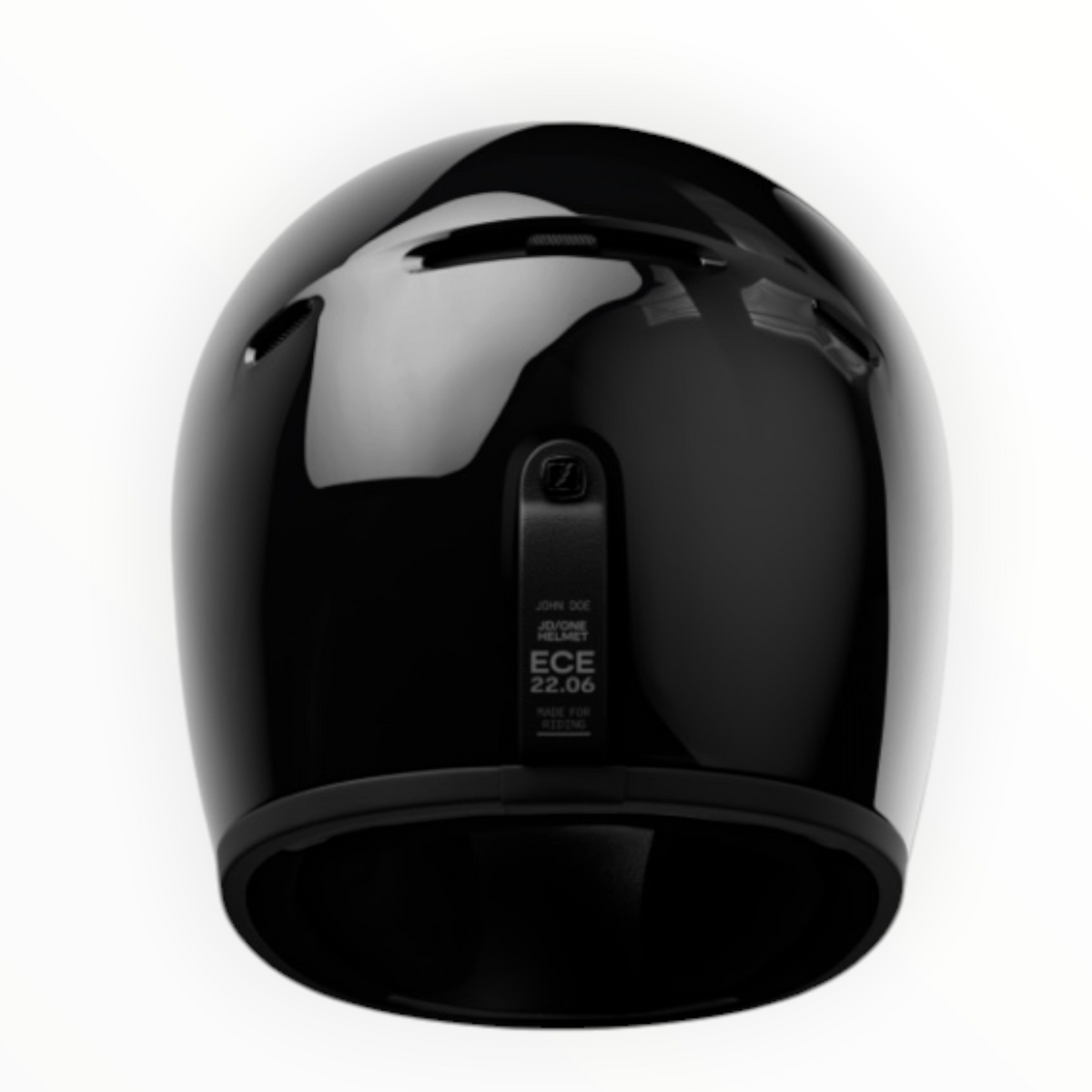 John Doe フルフェイスヘルメット 【JD/ONE HELMETS】"GLOSSY BLACK" 装飾品