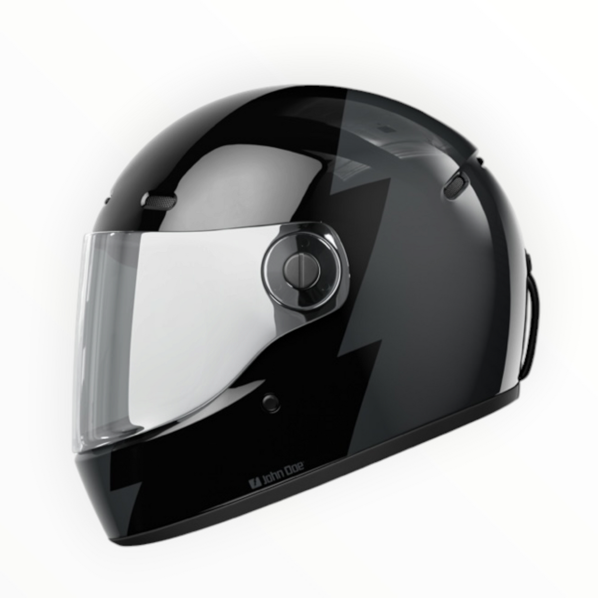 John Doe フルフェイスヘルメット 【JD/ONE HELMETS】"SIGNATURE BLACK/GREY" 装飾品