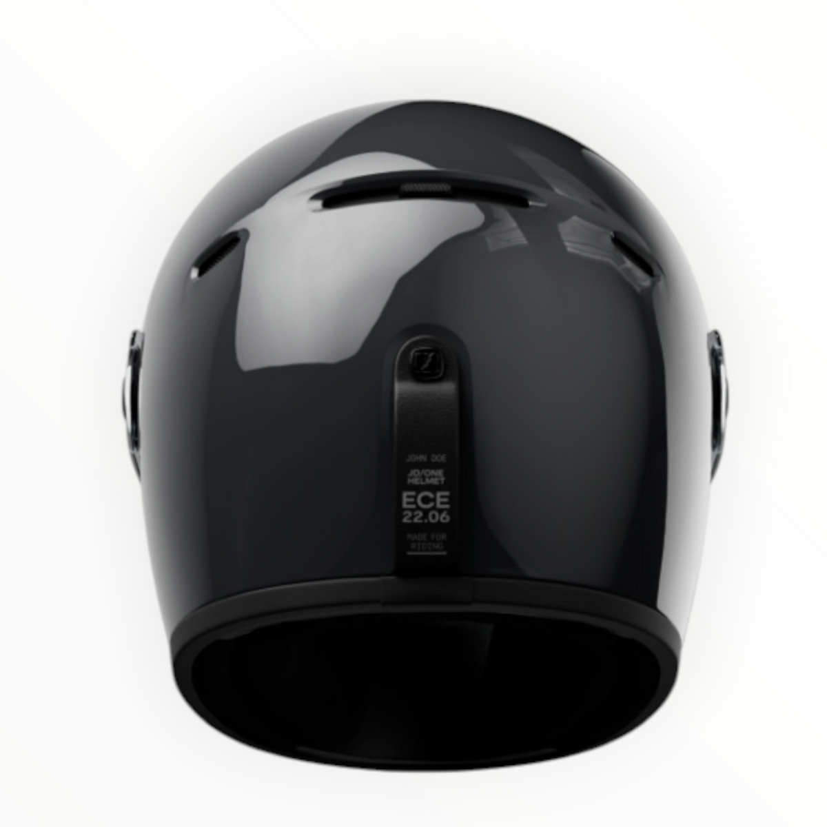 John Doe フルフェイスヘルメット 【JD/ONE HELMETS】"SIGNATURE BLACK/GREY" 装飾品