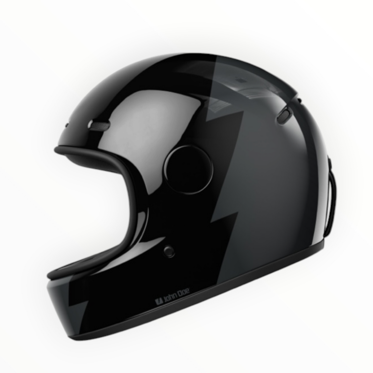 John Doe フルフェイスヘルメット 【JD/ONE HELMETS】"SIGNATURE BLACK/GREY" 装飾品