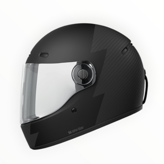 John Doe フルフェイスヘルメット 【JD/ONE HELMETS】"FROZEN BLACK/CARBON" 装飾品