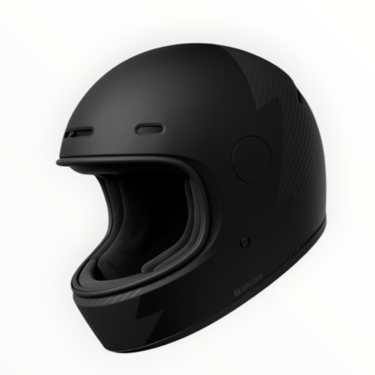 John Doe フルフェイスヘルメット 【JD/ONE HELMETS】"FROZEN BLACK/CARBON" 装飾品