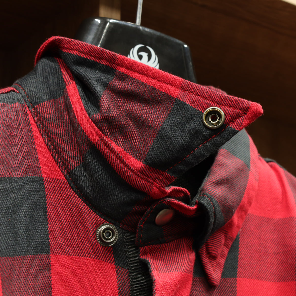 ライディングシャツジャケット  "Axe Protective Shirt"【レッド】
