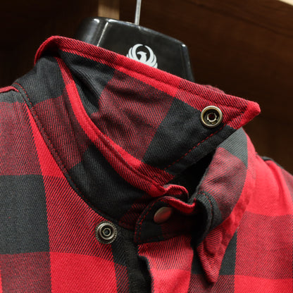 ライディングシャツジャケット  "Axe Protective Shirt"【レッド】