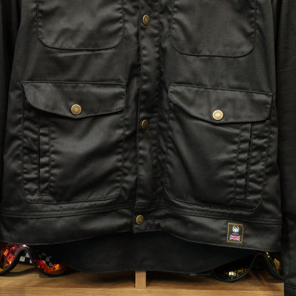 ワックスコットン フライトジャケット 【ブラック】　"Millington D3O Borg Jacket"