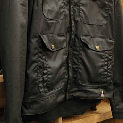 ワックスコットン フライトジャケット 【ブラック】　"Millington D3O Borg Jacket"