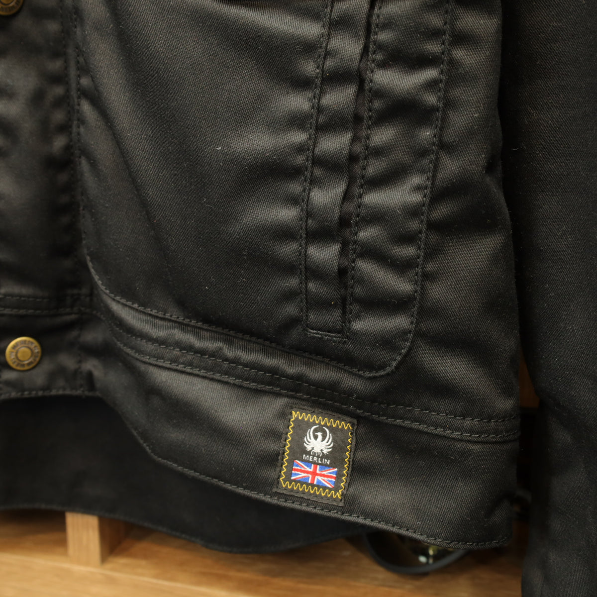 ワックスコットン フライトジャケット 【ブラック】　"Millington D3O Borg Jacket"