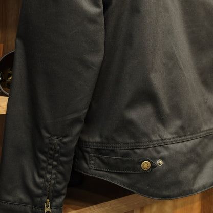 ワックスコットン フライトジャケット 【ブラック】　"Millington D3O Borg Jacket"