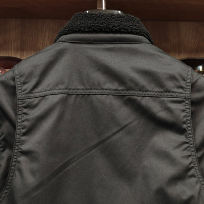 ワックスコットン フライトジャケット 【ブラック】　"Millington D3O Borg Jacket"