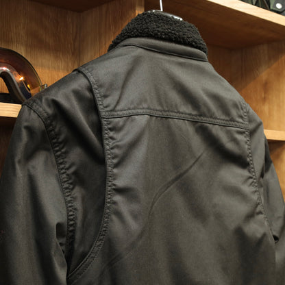 ワックスコットン フライトジャケット 【ブラック】　"Millington D3O Borg Jacket"