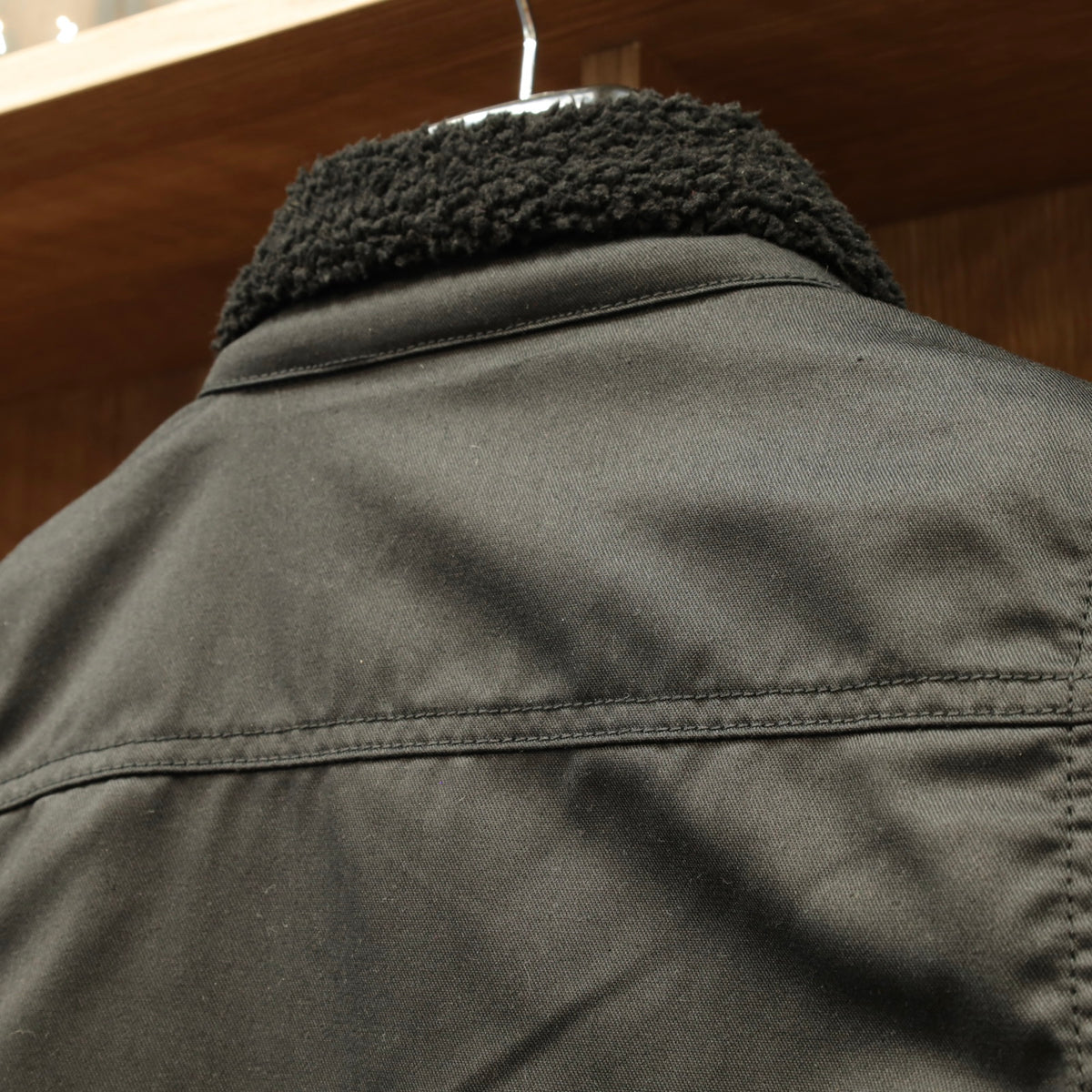 ワックスコットン フライトジャケット 【ブラック】　"Millington D3O Borg Jacket"