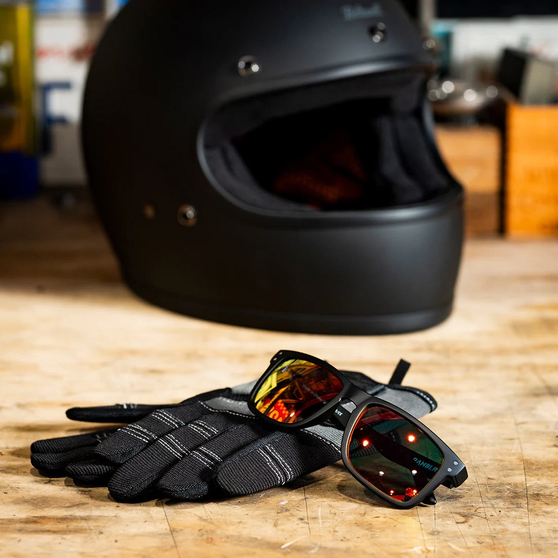 Biltwell ビルトウェル バイク用 サングラス 【レッドミラー】"RAMBLR Sunglasses - Red Mirror"
