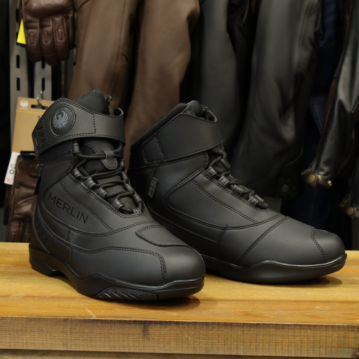完全防水 レザーショートブーツ  ”Street Waterproof Boot” 【ブラック】