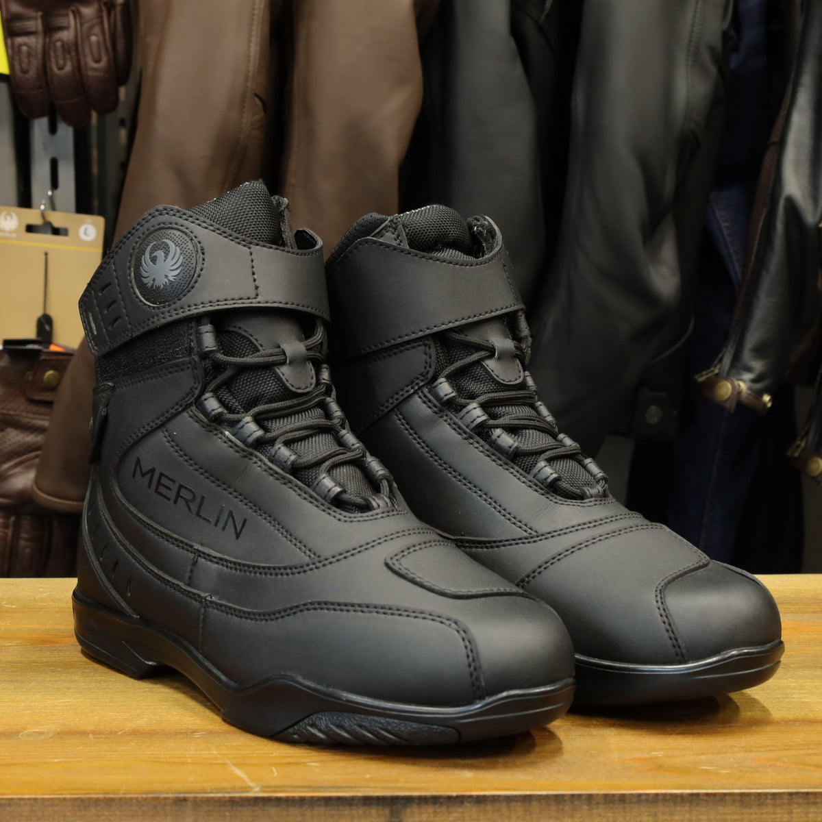 完全防水 レザーショートブーツ  ”Street Waterproof Boot” 【ブラック】