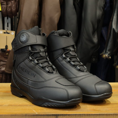 完全防水 レザーショートブーツ  ”Street Waterproof Boot” 【ブラック】