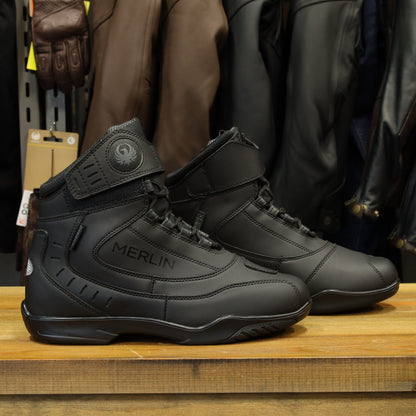 完全防水 レザーショートブーツ  ”Street Waterproof Boot” 【ブラック】