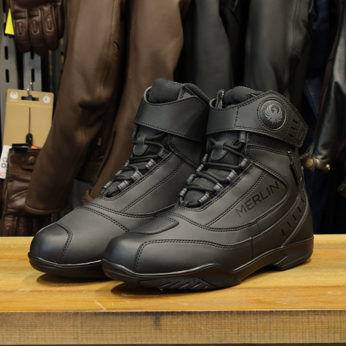 完全防水 レザーショートブーツ  ”Street Waterproof Boot” 【ブラック】