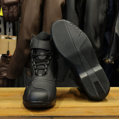 完全防水 レザーショートブーツ  ”Street Waterproof Boot” 【ブラック】