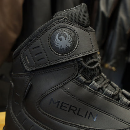完全防水 レザーショートブーツ  ”Street Waterproof Boot” 【ブラック】