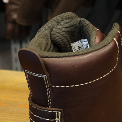 マーリン レザーライディングスニーカー 【ブラウン】 ”Stretton D3O Heritage Trainer"