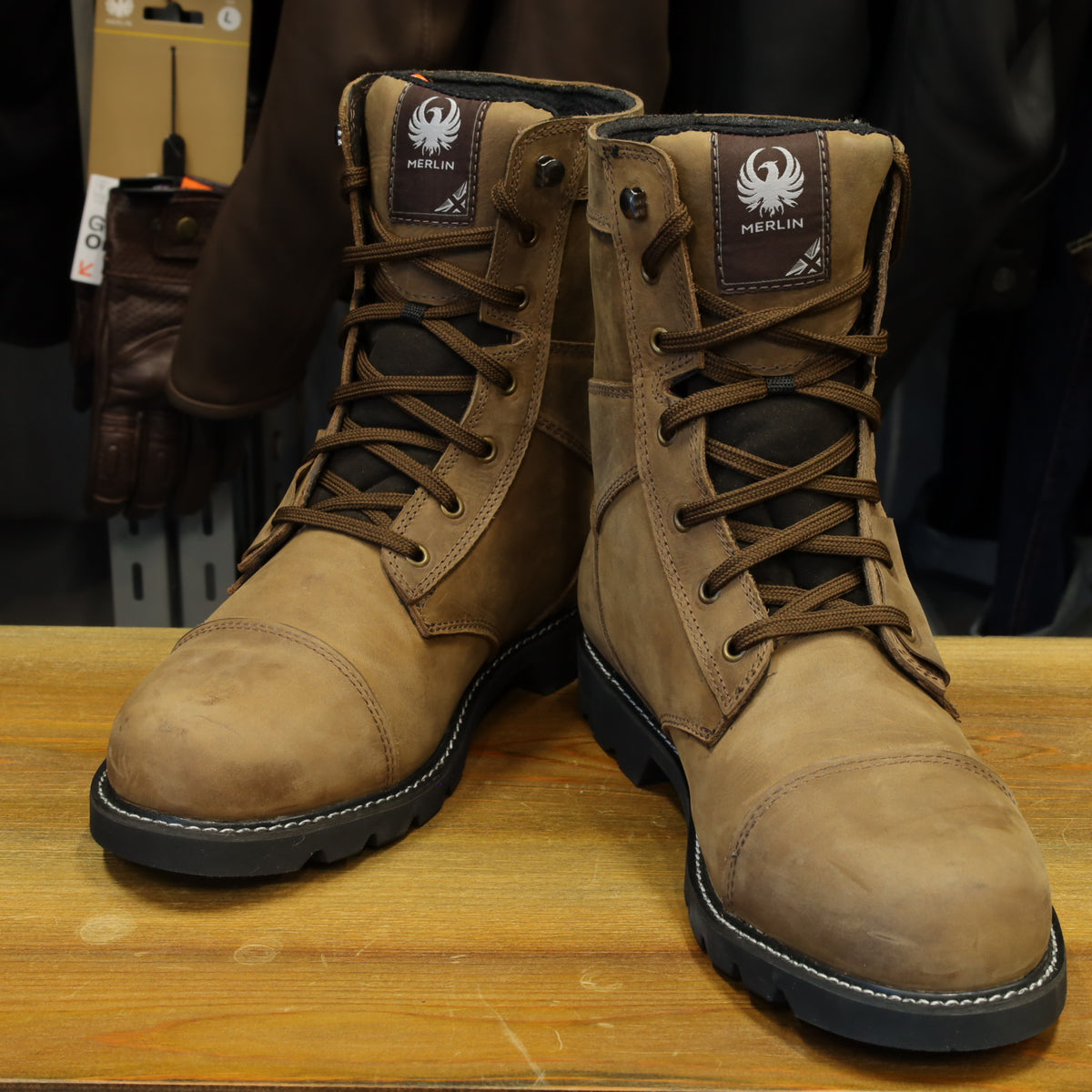 MERLIN マーリン 防水/防寒 レザーライディングブーツ 【ブラウン】Bandit D3O® Waterproof Boot