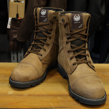 MERLIN マーリン 防水/防寒 レザーライディングブーツ 【ブラウン】Bandit D3O® Waterproof Boot